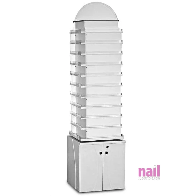 nail polish chic tower-Beverly Nail Polish Center with Cabinet | Floor Display - Holds up to 475 bottles - Each