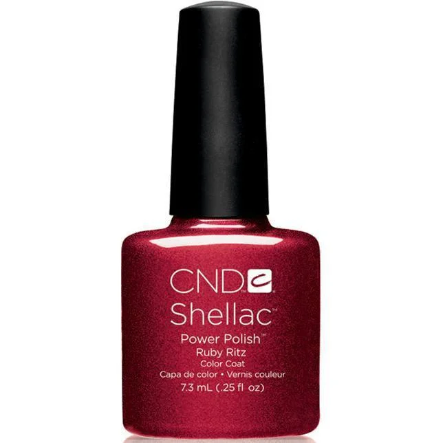 nail polish glistening cotton-CND Shellac #092 Ruby Ritz