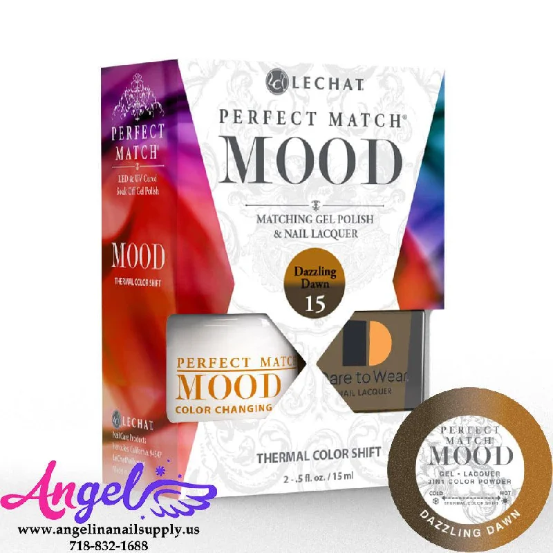 nail polish crisp lathe-Lechat Mood Gel Duo 15 Dazzling Dawn