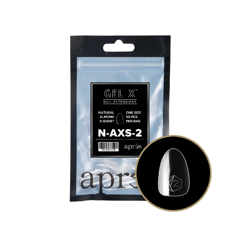 nail repair for nail beauty innovations-APRES TIP BAG - 2 - NATURAL ALMOND EXTRA SHORT