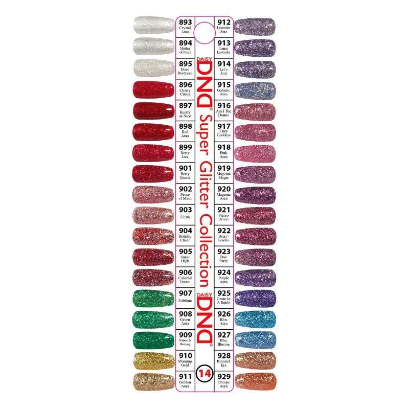 nail polish bright argyle-DND Super Glitter DND14 Color Swatch Only