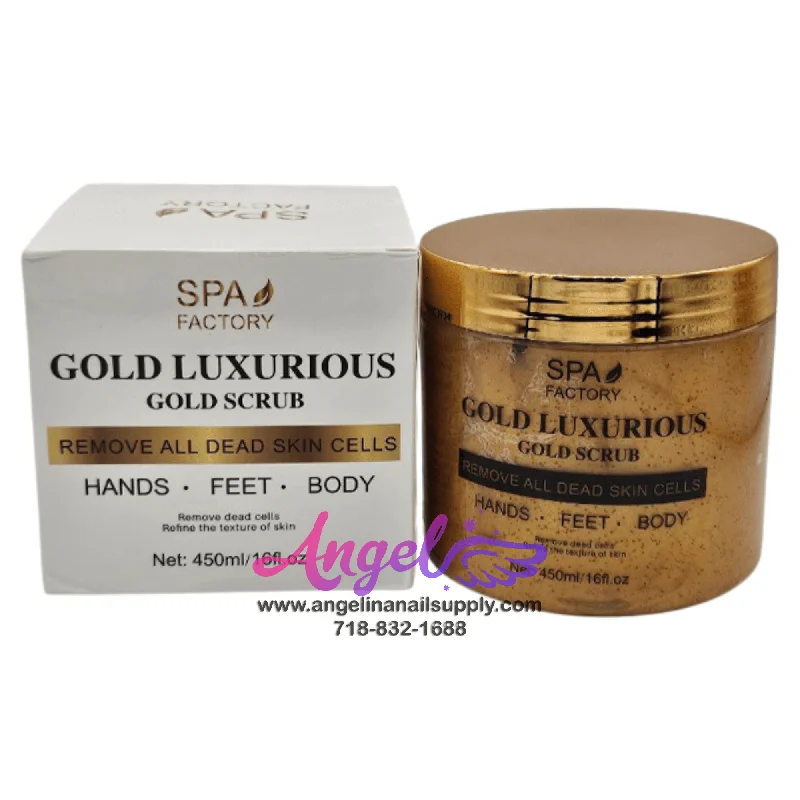 nail polish refined throne-Spa Factory Gold Luxurious Golden Scrub