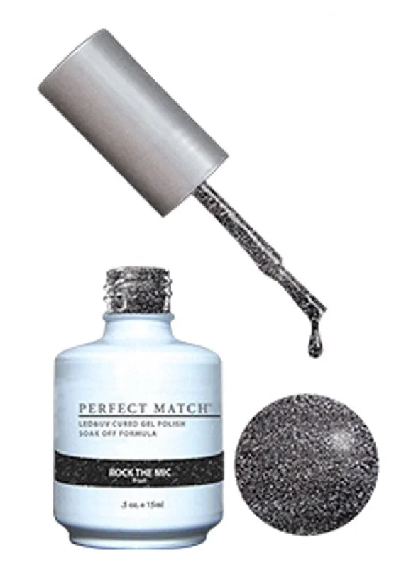 nail polish glistening fountain-Perfect Match Gel Duo PMS 158 ROCK THE MIC