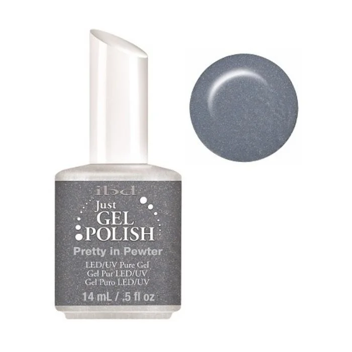 nail polish refined frost-IBD Gel 685 Pretty in Pewter