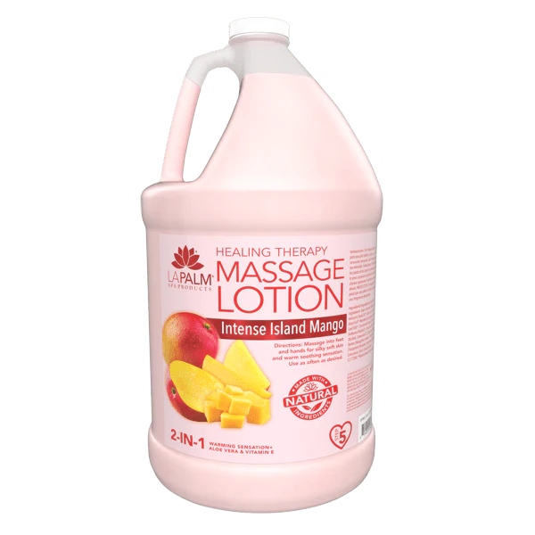 nail repair with elite nail gel-LAPALM MASSAGE LOTION (INTENSE ISLAND MANGO) 1 GALLON