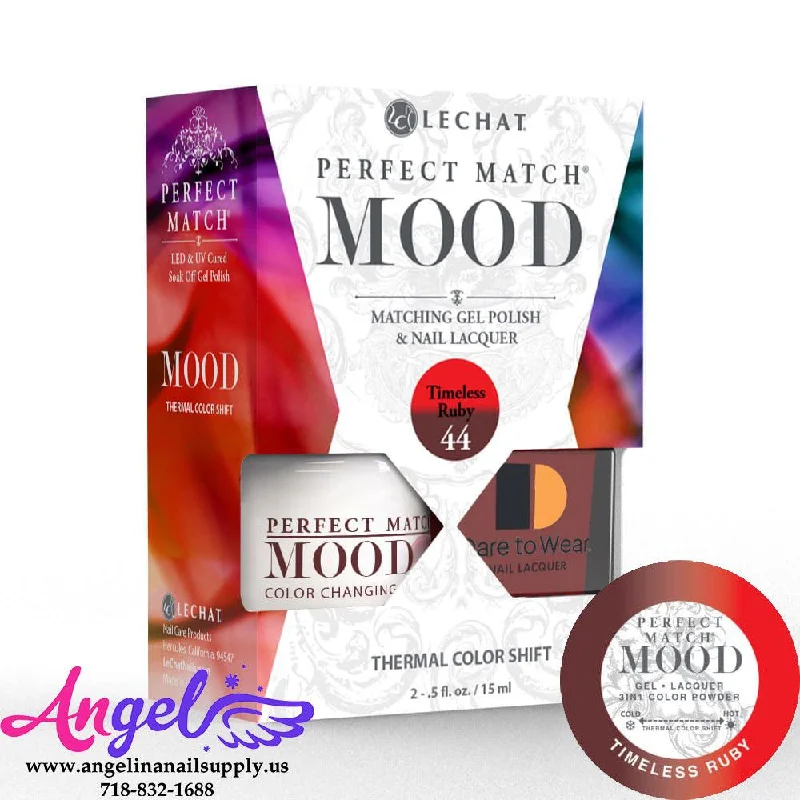 nail polish soft wick-Lechat Mood Gel Duo 44 Timeless Ruby