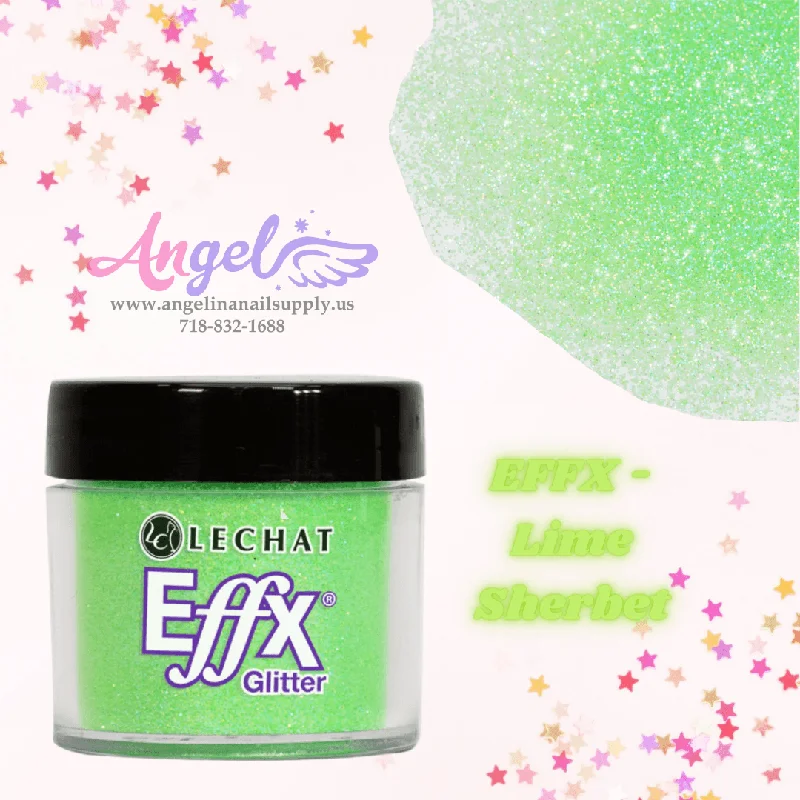 nail polish glossy dungeon-Lechat Glitter EFFX-61 Lime Sherbet