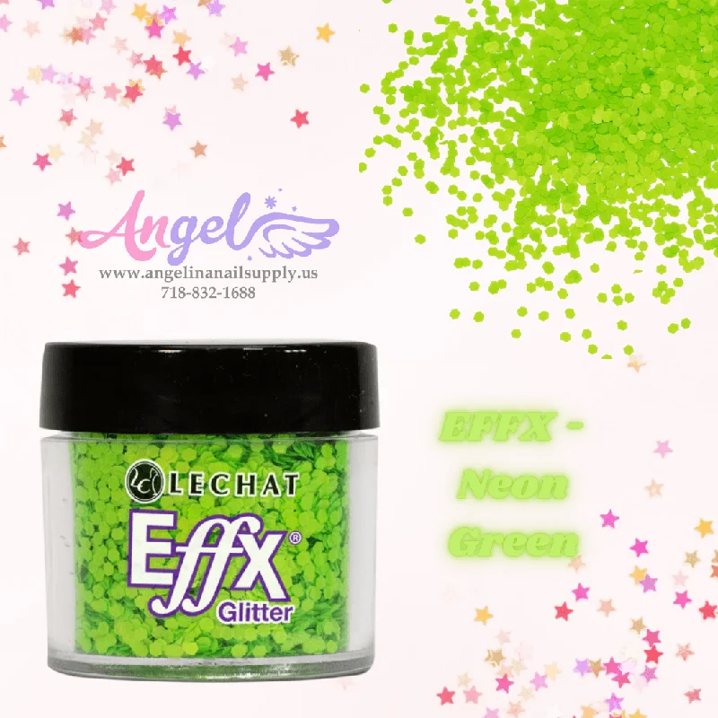 nail polish intense drawer-Lechat Glitter EFFX-40 Neon Green