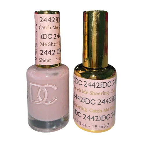 nail repair with pre-work nail oil-#2442 DND DC DUO SHEER COLLECTION - SHEERING CATCH ME