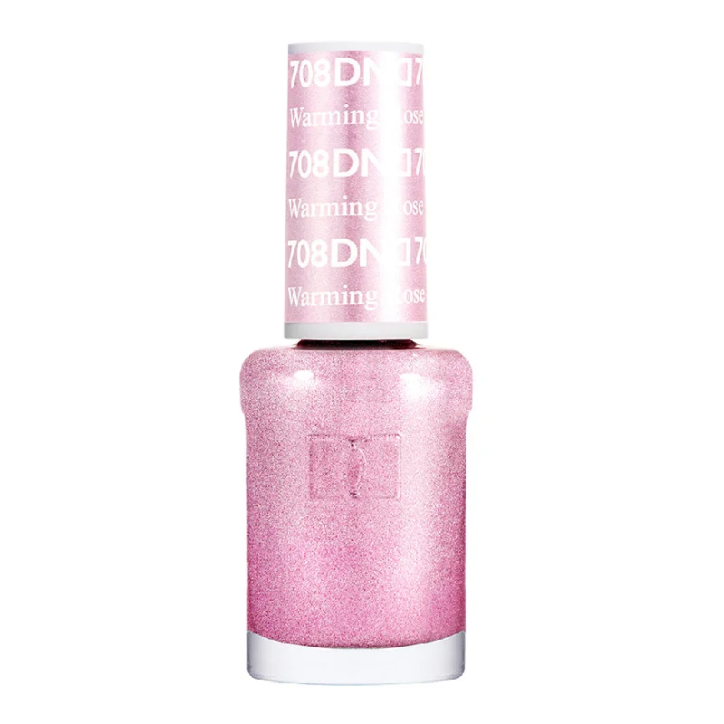 nail polish polished plum-DND Nail Lacquer - 708 Warming Rose