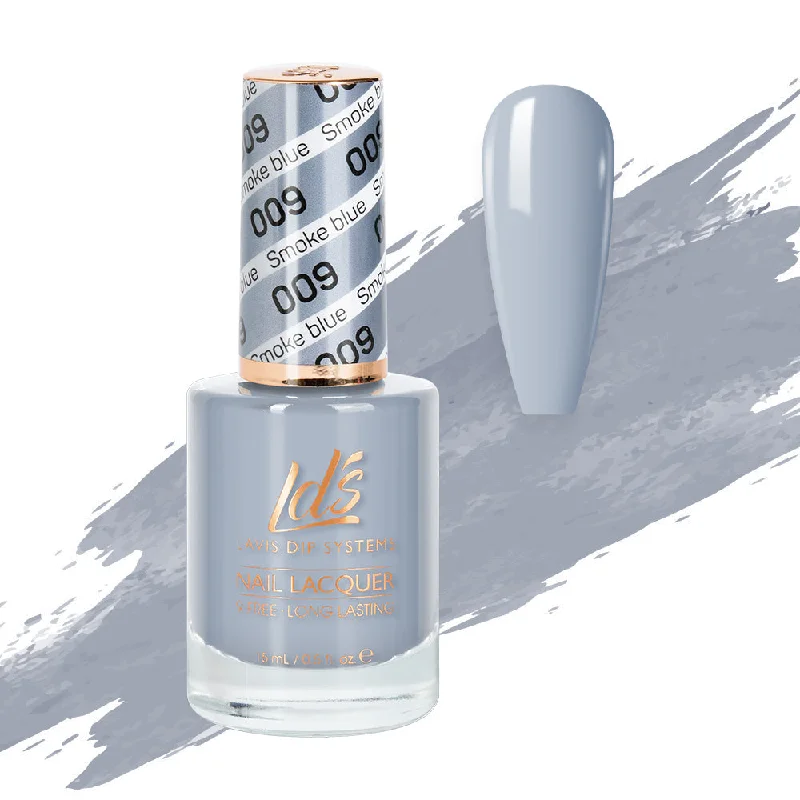 nail polish glistening spring-LDS Nail Lacquer - 009 Smoke Blue