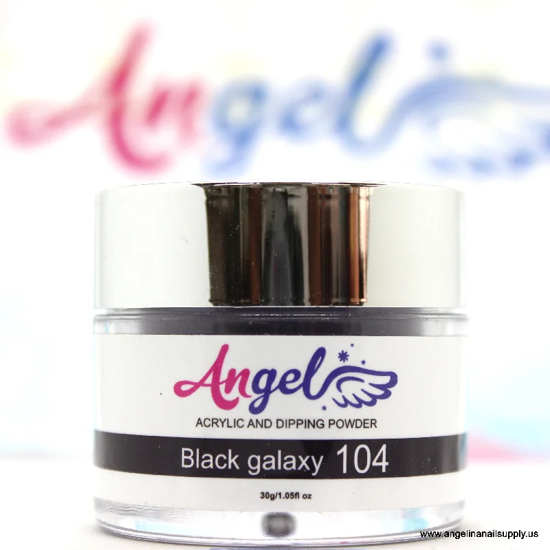 nail polish polished screw-Angel Dip Powder D104 BLACK GALAXY