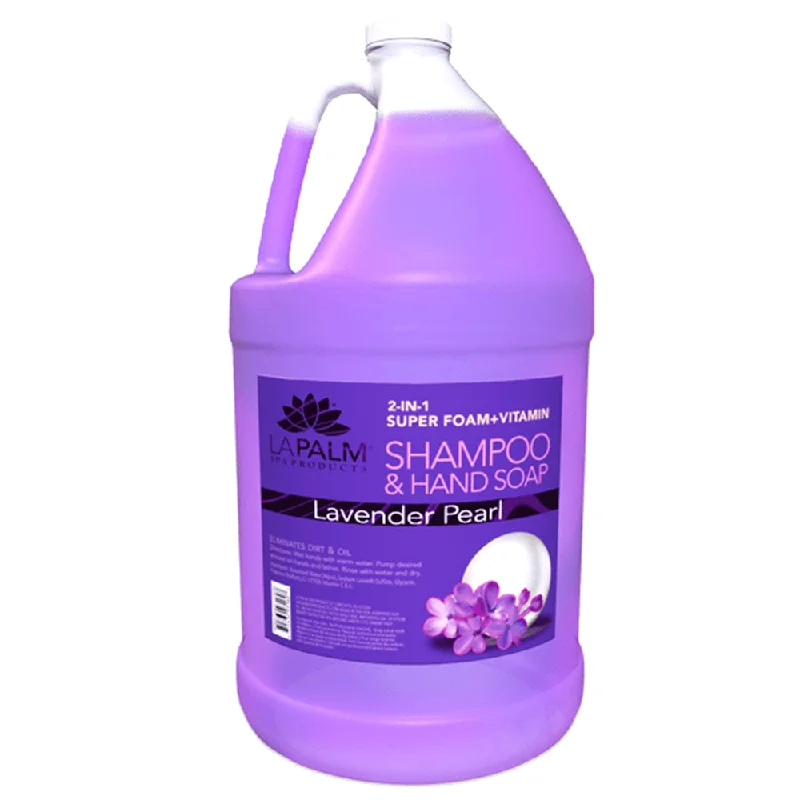 nail repair for nail polish allergies-LAPALM SHAMPOO & HAND SOAP - SUPER PEARL LAVENDER - GALLON