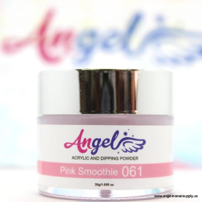 nail polish polished ridge-Angel Dip Powder D061 PINK SMOOTHIE