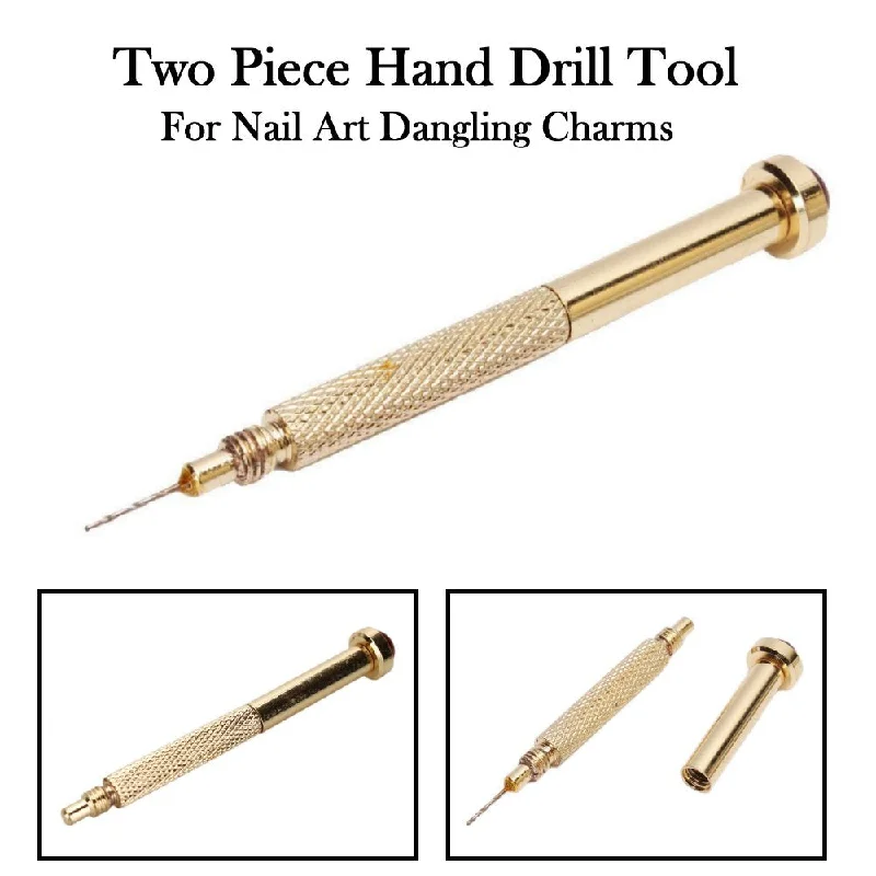 nail polish wild thread-Two Piece Hand Drill Tool - Nail Art Dangling Charms